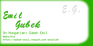 emil gubek business card